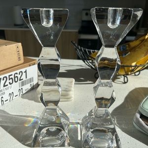 lenox crystal candle holders